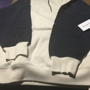 Athleta Blue and Cream Sweatshirt
